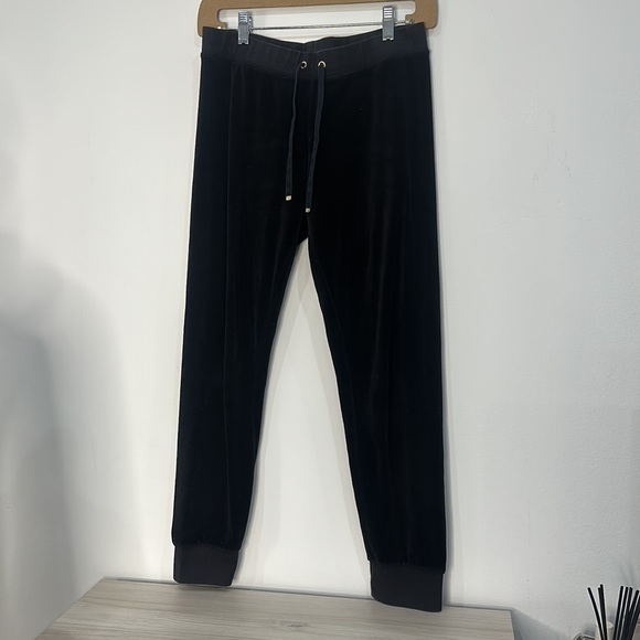 VINTAGE ORIGINAL Juicy Couture Velor Tracksuit Black Small/Medium - Picture 3 of 7